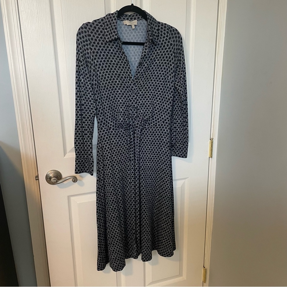 Hobbs London Aretha Rope Print Midi Shirt Dress NWOT - Picture 5 of 9